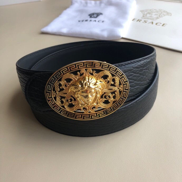 Versace Men s black leather belt