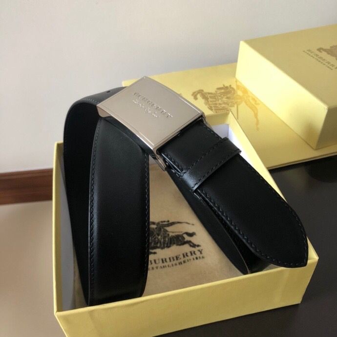 Burberry Classic buckle full cowhide men s belt 3.5cm