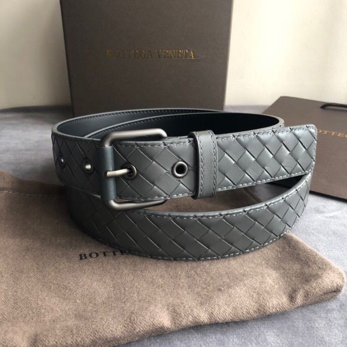 Bottega Veneta Men s hand-woven cowhide buckle belt 3.5cm