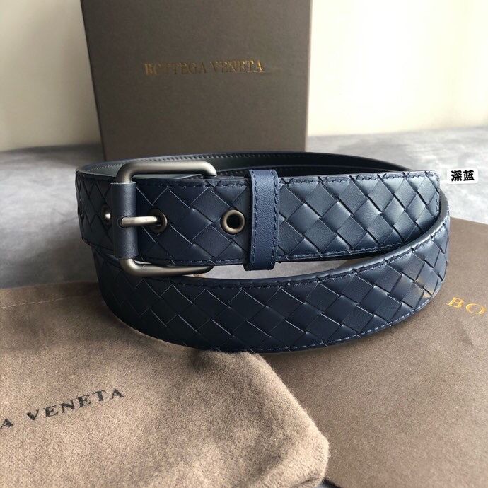 Bottega Veneta Men s hand-woven cowhide buckle belt 3.5cm