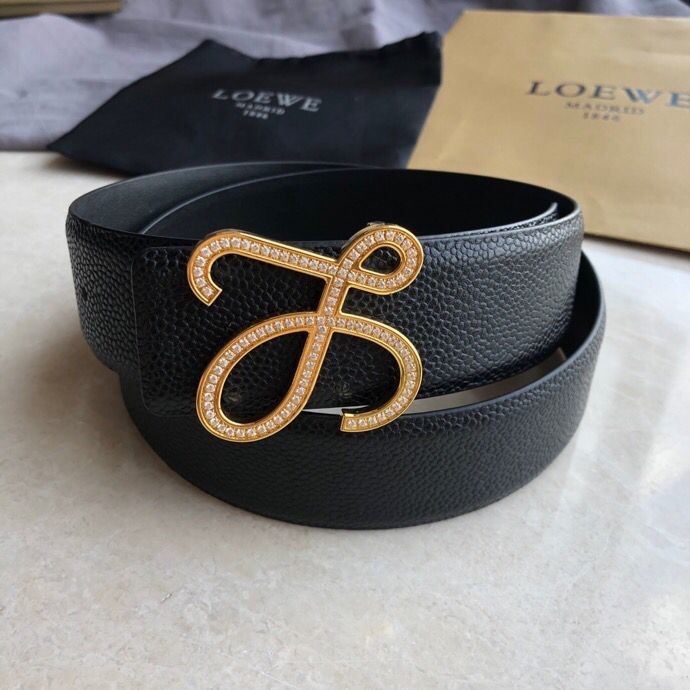 Loewe 3.8cm belt with stainless steel metal buckle