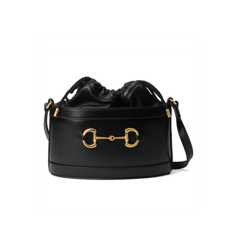 Gucci 1955 Horsebit Bucket Bag 602118 Black