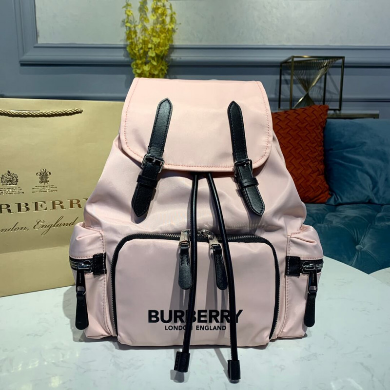 Burberry The Medium Rucksack in Logo Print Nylon 80116181