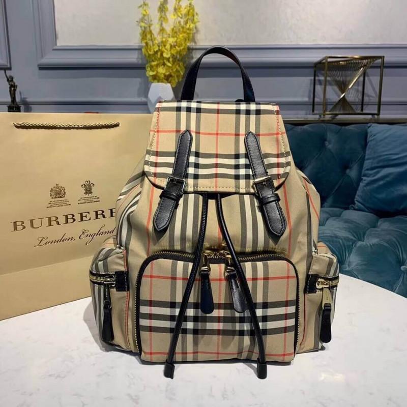 Burberry The Medium Rucksack in Icon Stripe Nylon 80151461