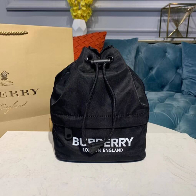 Burberry Logo Print Nylon Drawcord Pouch 80150451