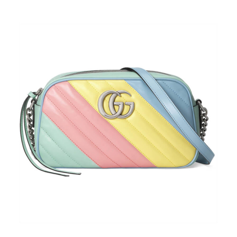 Gucci GG Marmont Small Shoulder Bag In Pastel And Rainbow 447632