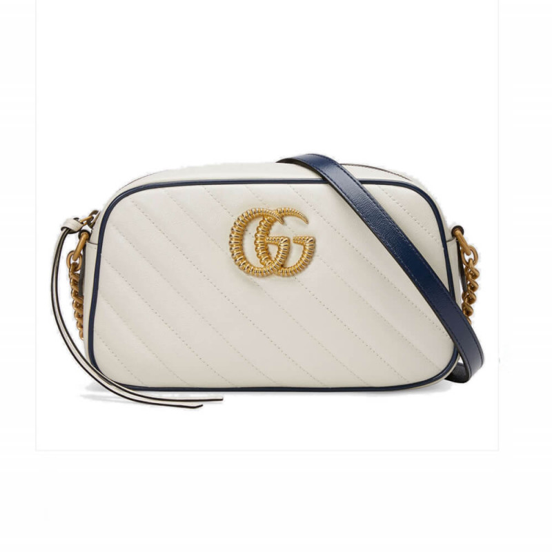 Gucci GG Marmont Small Shoulder Bag 447632 White