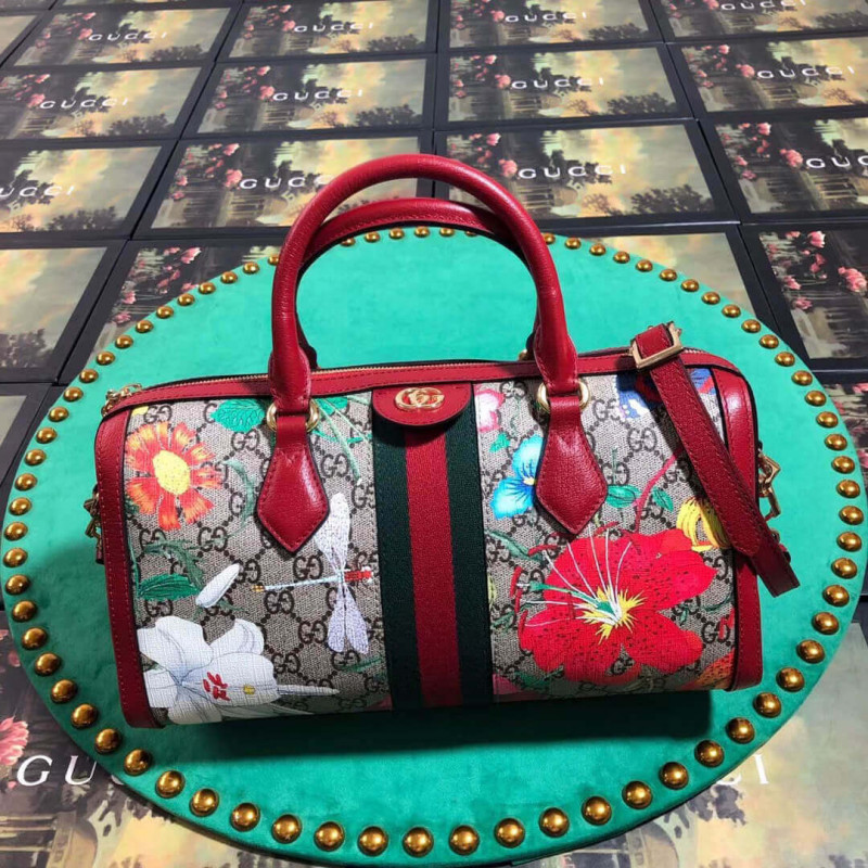 Gucci Ophidia GG Flora Medium Top Handle Bag 524532