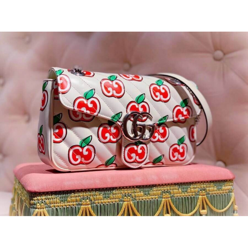 Gucci GG Apple Print Shoulder Bag 443497