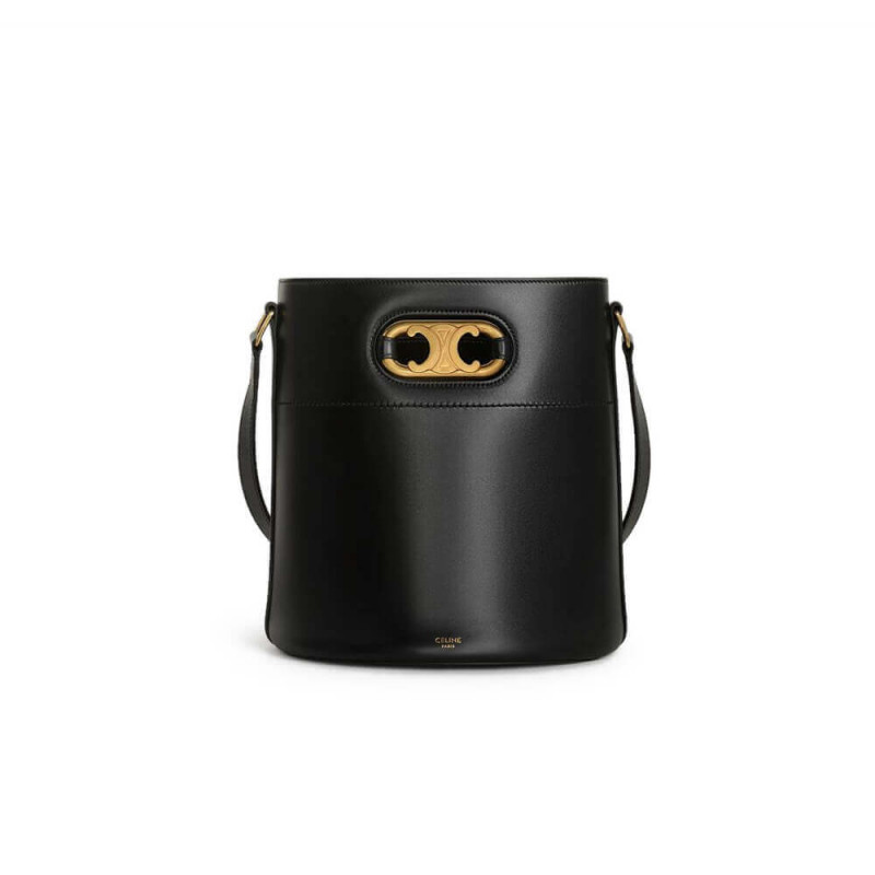 Celine Bucket Maillon Triomphe In Natural Calfskin 193043