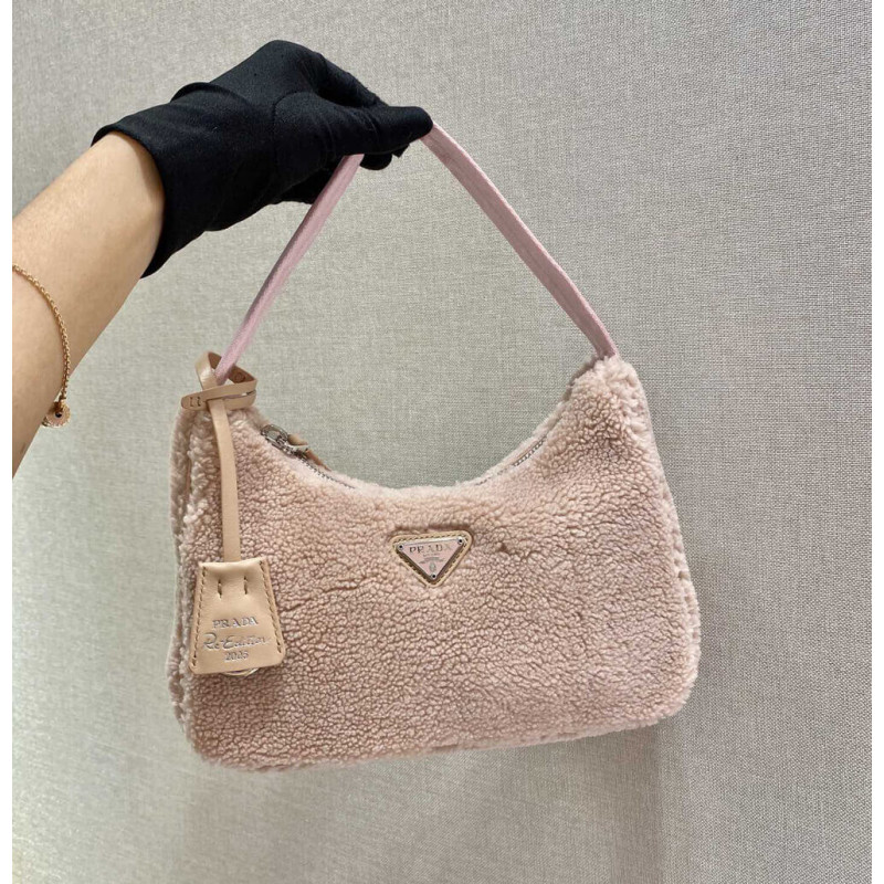 Prada Re-Edition 2000 Shearling Mini Bag NE515