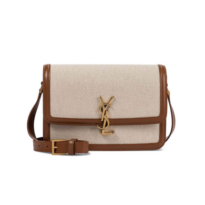 Saint Laurent YSL Solferino Medium Canvas Crossbody Bag 634305