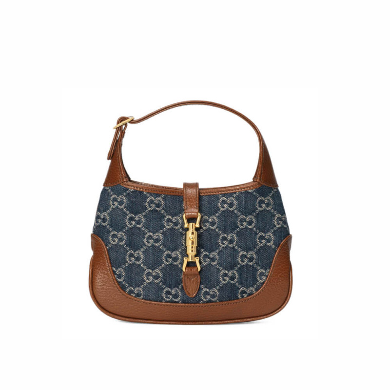 Gucci Denim Jackie 1961 Mini Shoulder Bag 637092