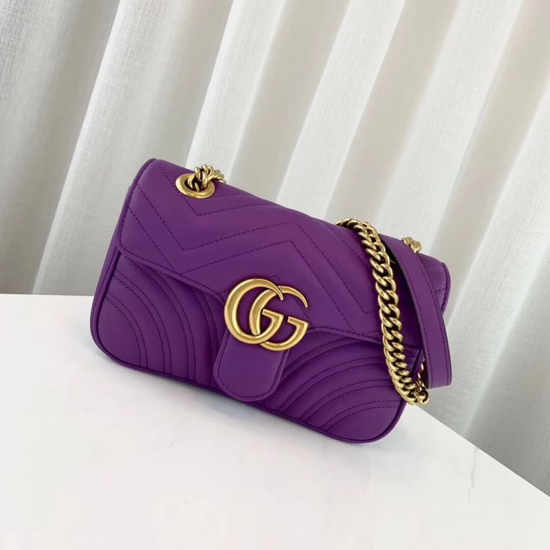 Gucci GG Marmont Matelasse Chevron Leather Mini Bag 446744