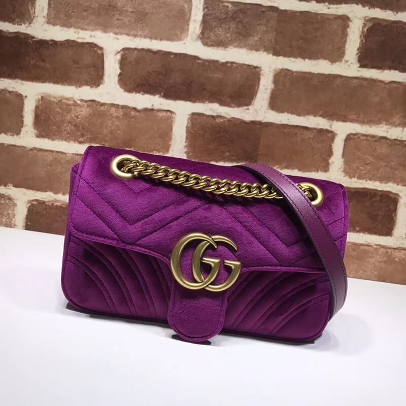 Gucci GG Marmont Velvet Shoulder Bag 446744