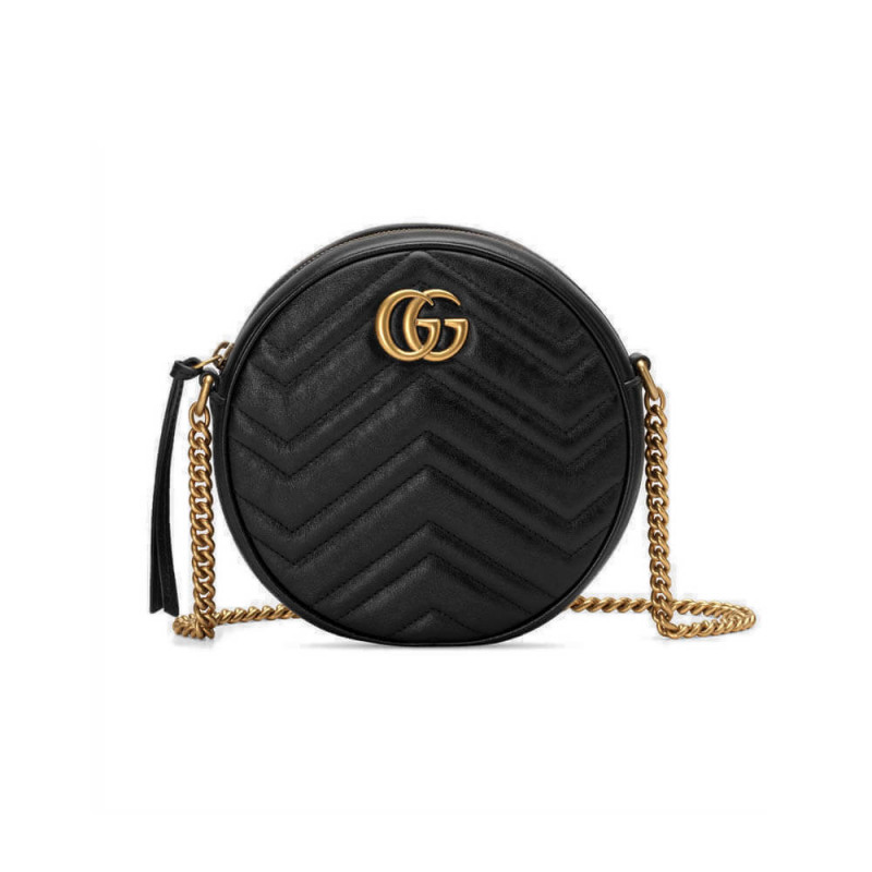 Gucci GG Marmont Mini Round Shoulder Bag 550154