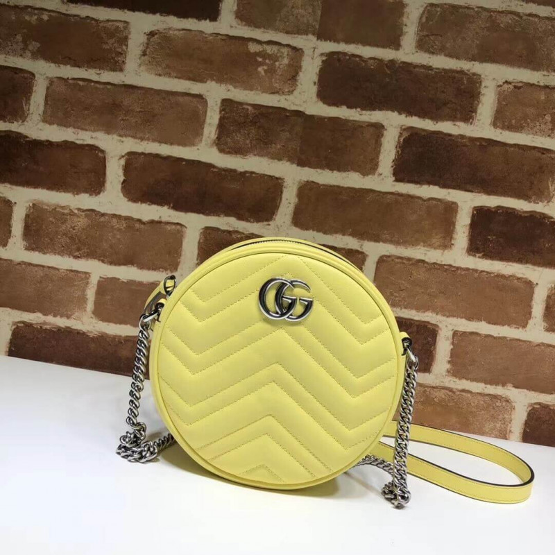 Gucci GG Marmont Mini Round Shoulder Bag 550154