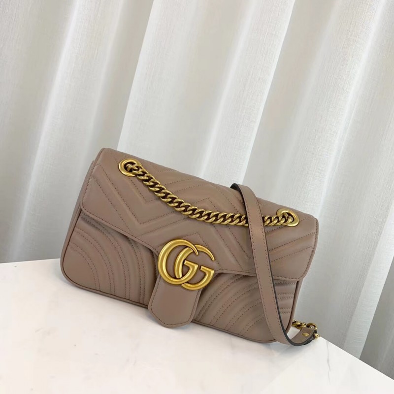 Gucci GG Marmont Matelasse Chevron Leather Small Shoulder Bag 443497