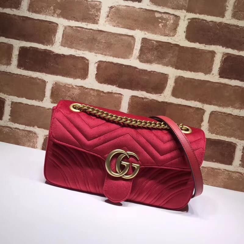 Gucci GG Marmont Velvet Shoulder Bag 443497