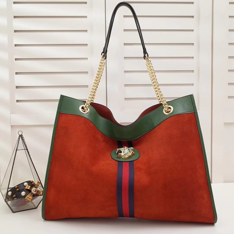 Gucci Suede Rajah Large Tote 537219