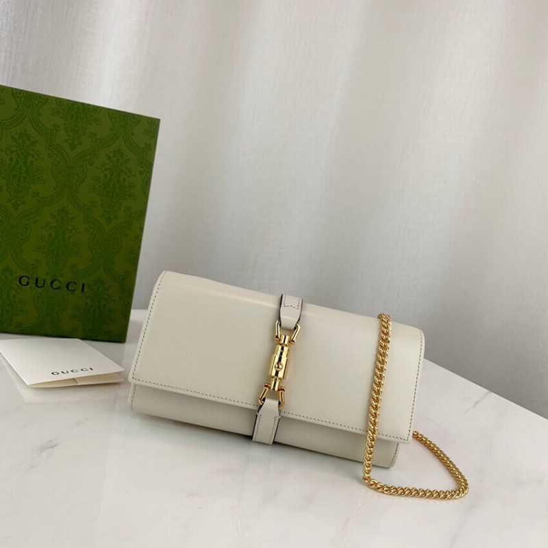 Gucci Jackie 1961 Calfskin Chain Wallet 652681