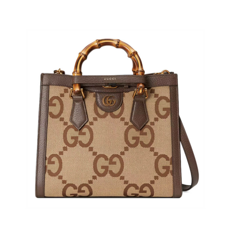 Gucci Diana Jumbo GG Small Tote Bag 660195 Brown