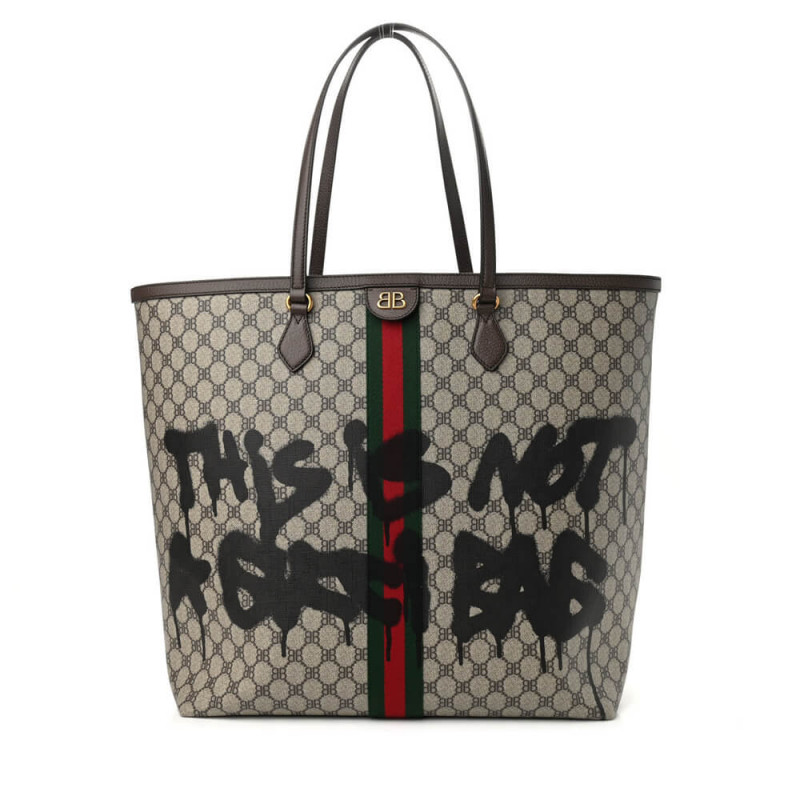 Balenciaga x Gucci Hacker Graffiti Large Tote Bag 680127