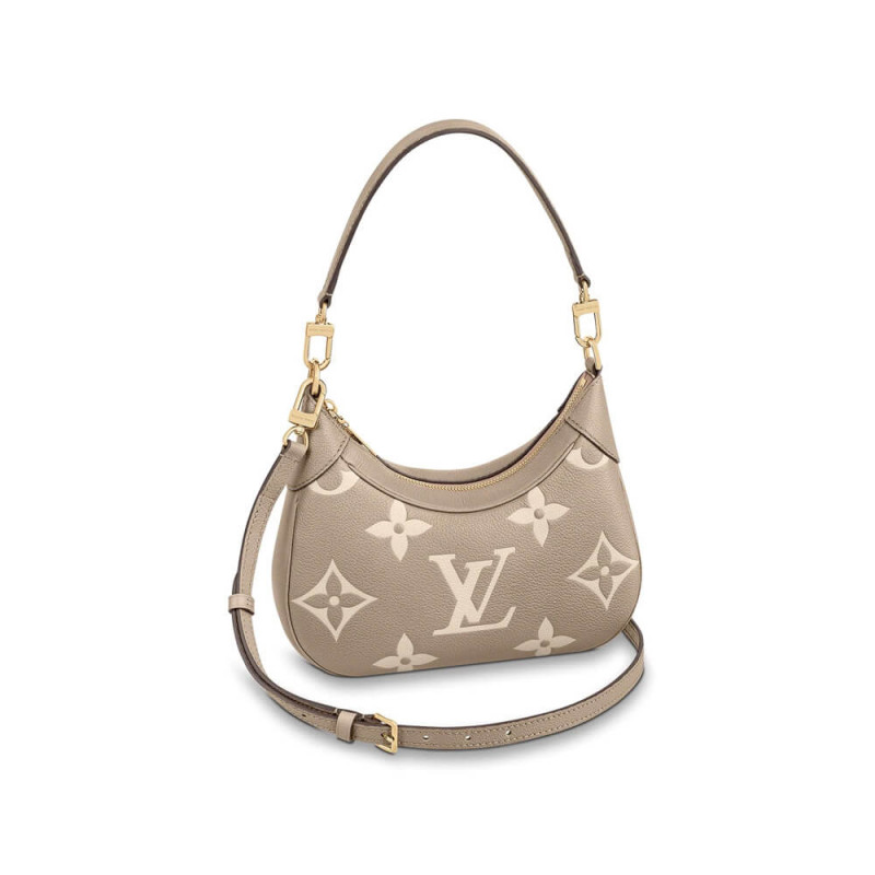 Louis Vuitton Bicolor Monogram Empreinte Leather Bagatelle M46112 Grey/Beige