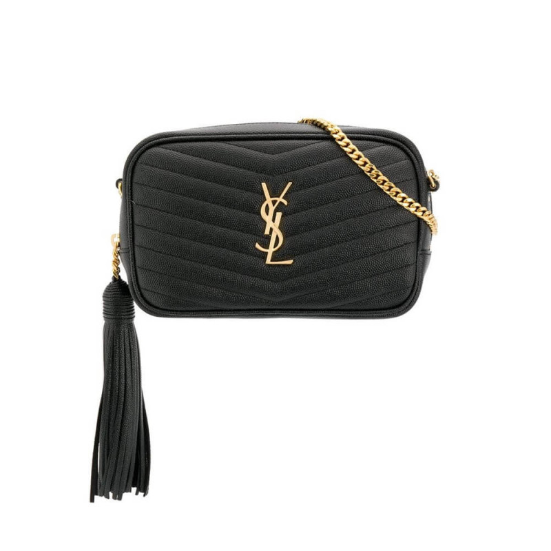 YSL Saint Laurent Lou Mini Camera Bag 585040 in Grain Leather Black