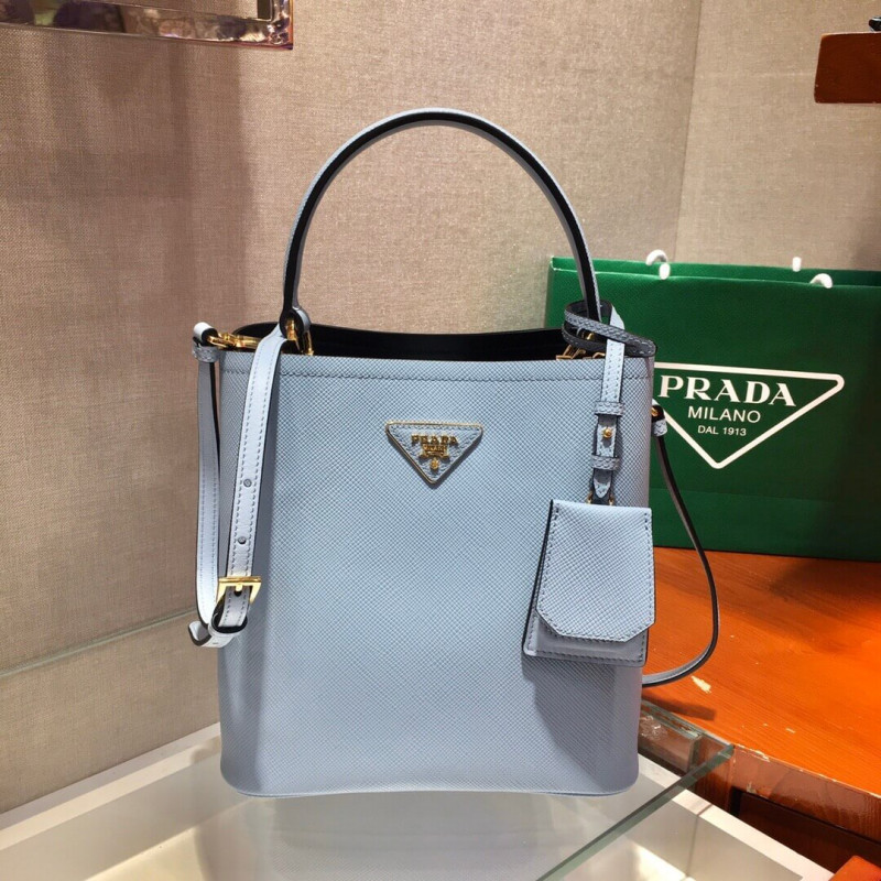 Prada Saffiano Leather Medium Panier Bag 1BA212