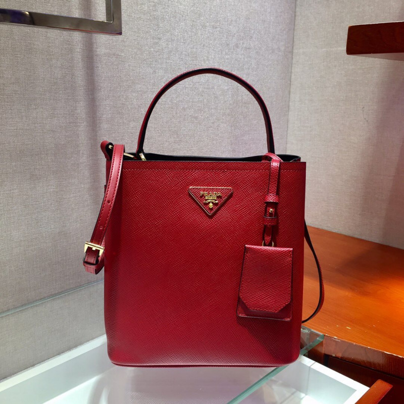 Prada Saffiano Leather Medium Panier Bag 1BA212