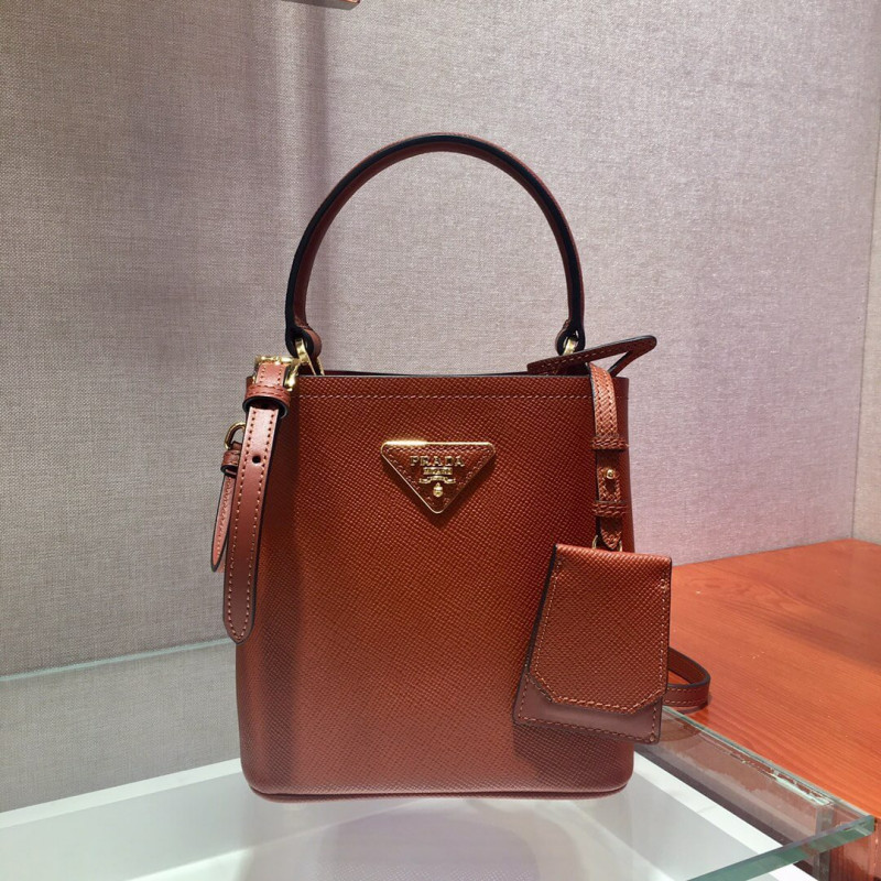 Prada Saffiano Leather Medium Panier Bag 1BA212