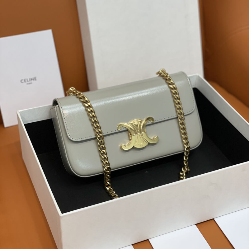 Celine Chain Shoulder Bag Claude In Shiny Calfskin 197993