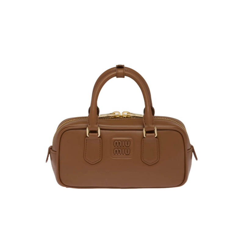 Miu Miu Arcadie Leather Bag 5BB142 Brown