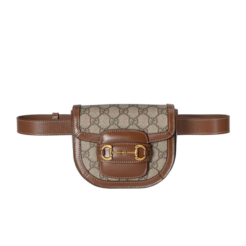 Gucci GG Supreme Horsebit 1955 Rounded Belt Bag 760198