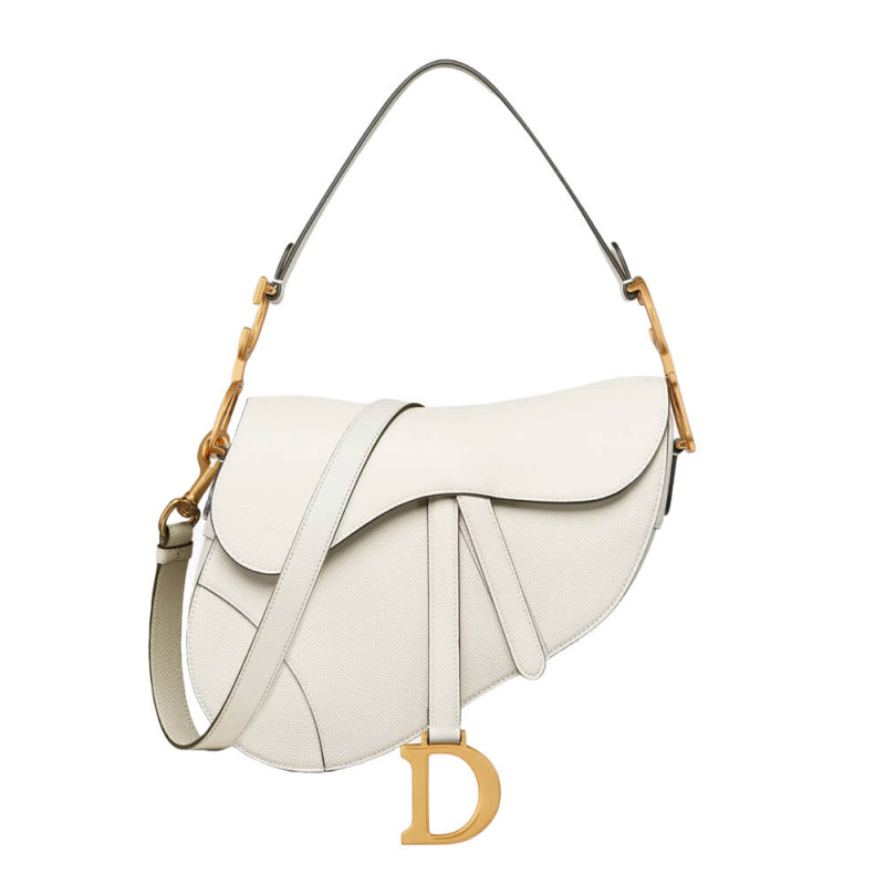 Dior Saddle Bag with Strap Grained Calfskin M0455