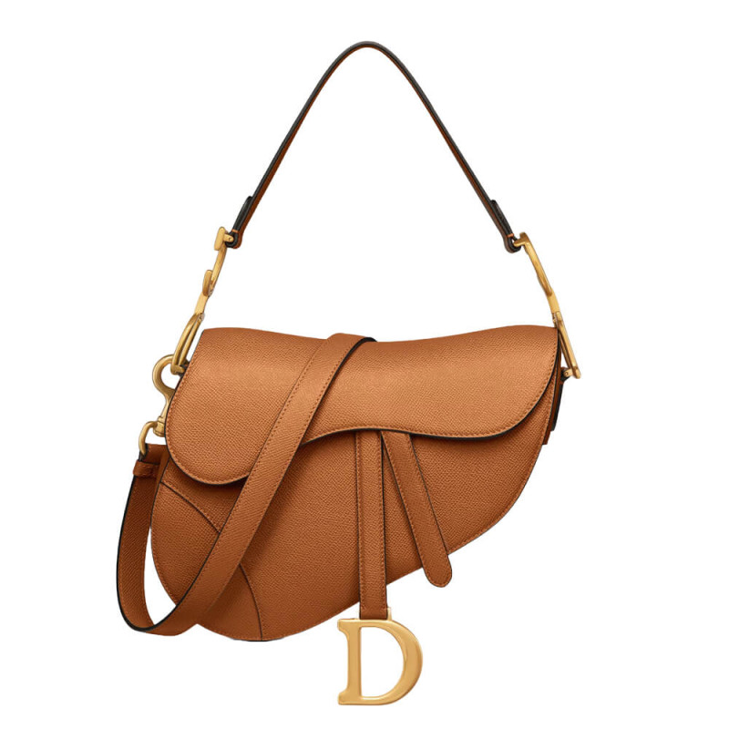 Dior Saddle Bag with Strap Grained Calfskin M0455