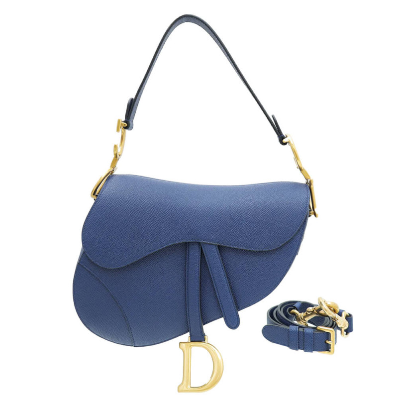 Dior Saddle Bag with Strap Grained Calfskin M0455