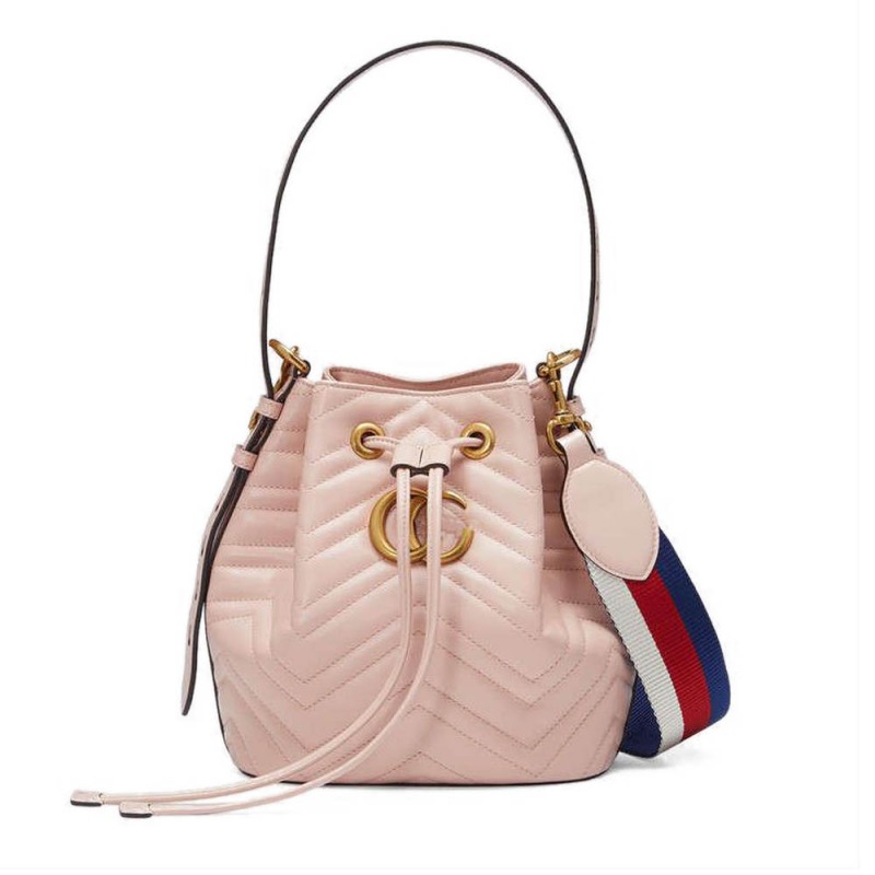 Gucci GG Marmont Quilted Leather Bucket Bag 476674