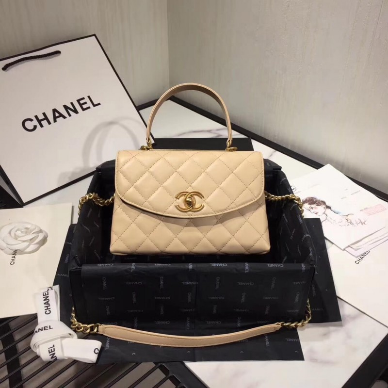 Chanel Flap Bag With Top Handle AS1174