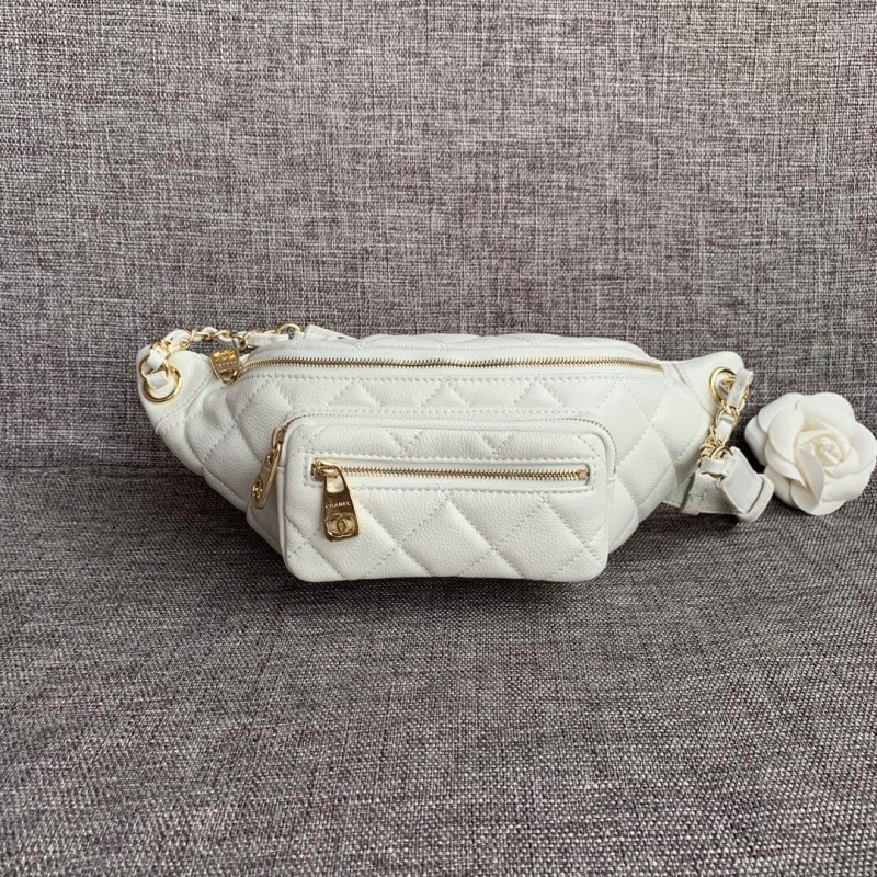 Chanel Quilted Caviar Clafskin Waist Bag AS0556