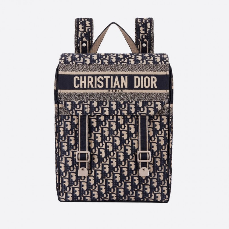 Christian Dior Embroidered Canvas Backpack M1293