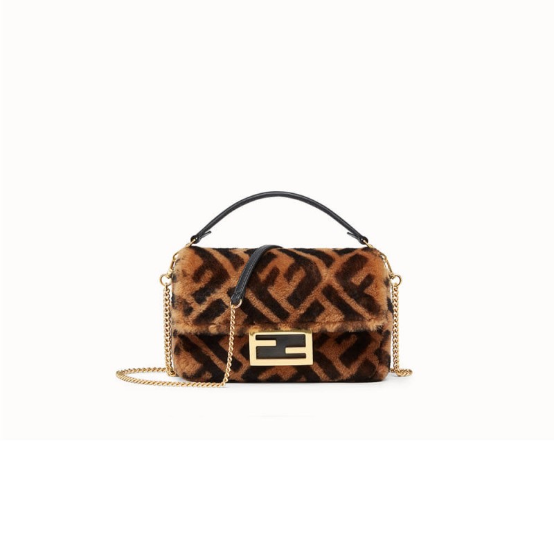 Fendi Sheepskin Mini Baguette Bag 8BS017