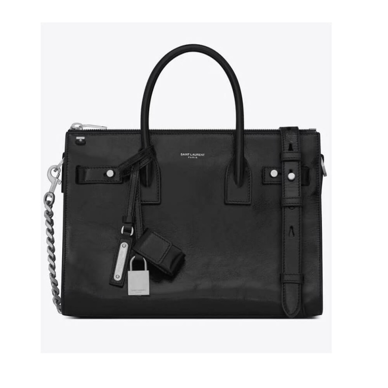 Saint Laurent Baby Sac De Jour Souple Duffle Bag In Moroder Leather 491715