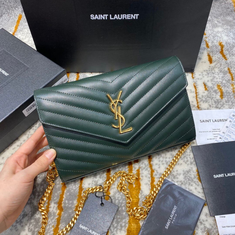 Saint Laurent Monogram Envelope Chain Wallet 377828