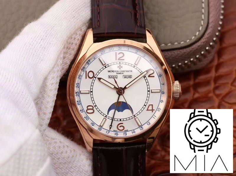 Vacheron Constantin FiftySix Day-Date 4000E/000R/B438 18K Rose Gold White Dial