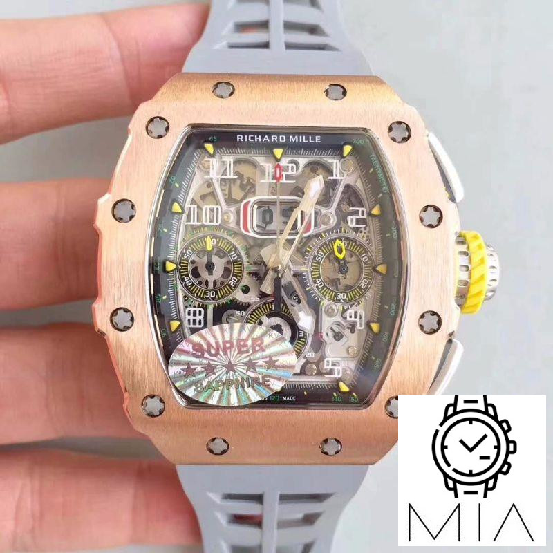 Richard Mille RM011 Felipe Massa Chronograph KV Factory Rose Gold Skeleton Dial