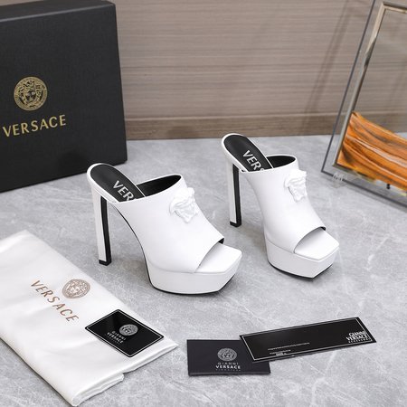 Versace high heel slippers