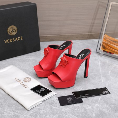 Versace high heel slippers