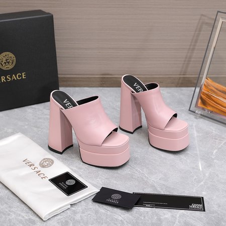 Versace high heel slippers